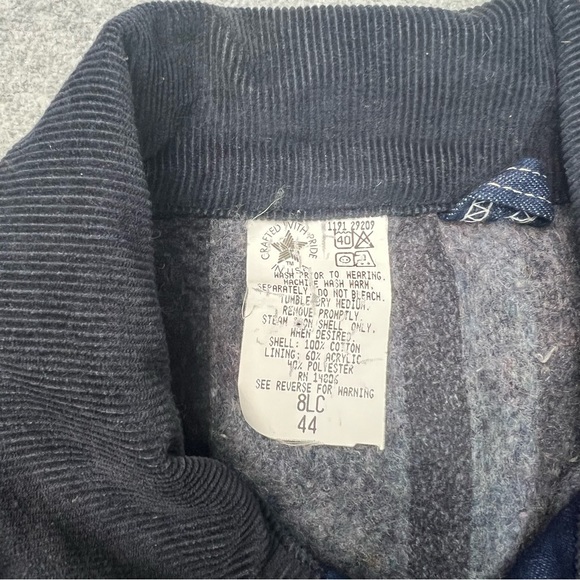 Carhartt Chore Jacket Mens 44 Blue Denim Blanket Lined Coat USA 8LC Vtg 80s - Picture 6 of 9